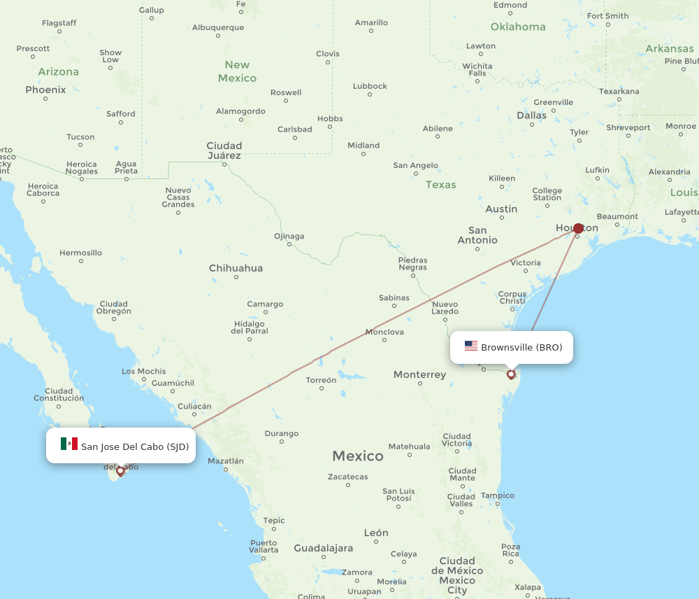 SJD-BRO flight routes