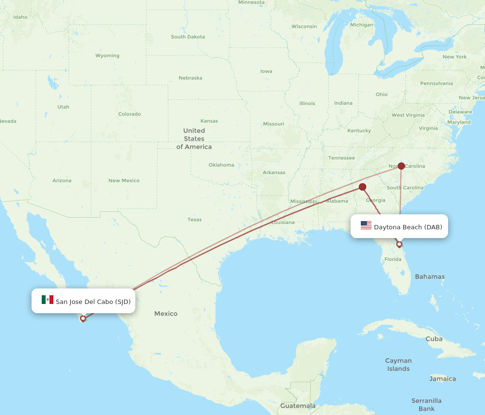 SJD-DAB flight routes