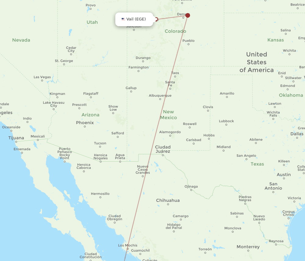 SJD-EGE flight routes