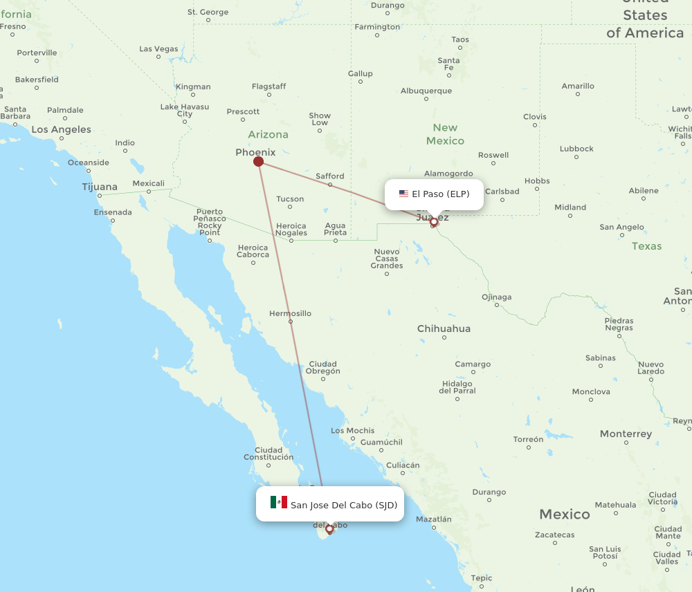 SJD-ELP flight routes