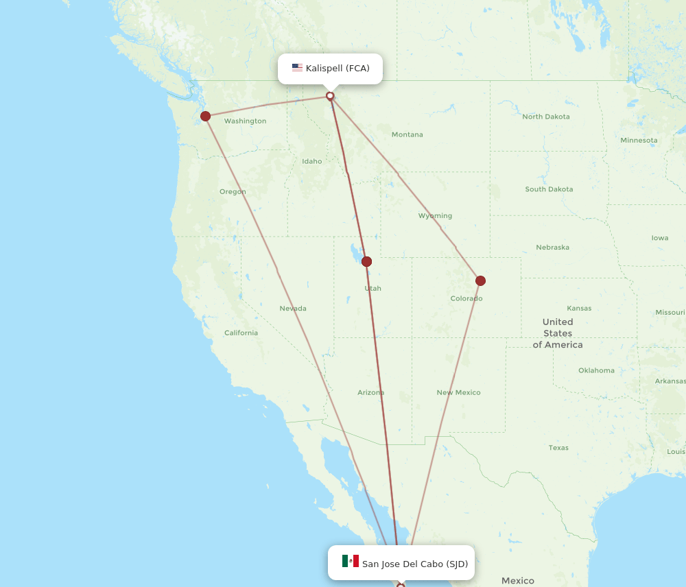 SJD-FCA flight routes