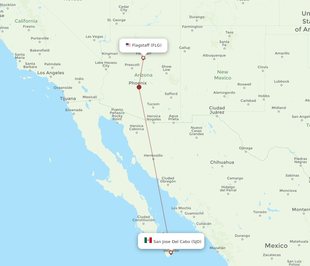 SJD-FLG flight routes