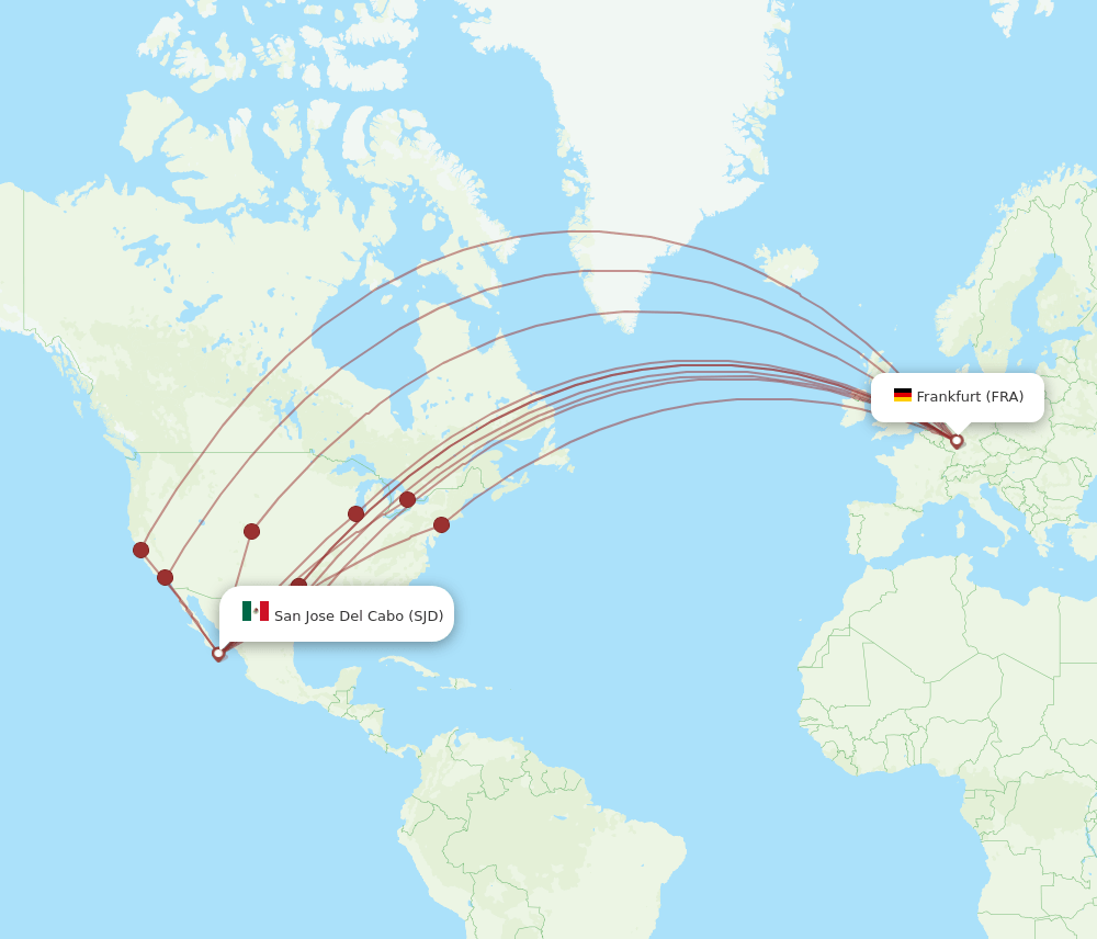 SJD-FRA flight routes