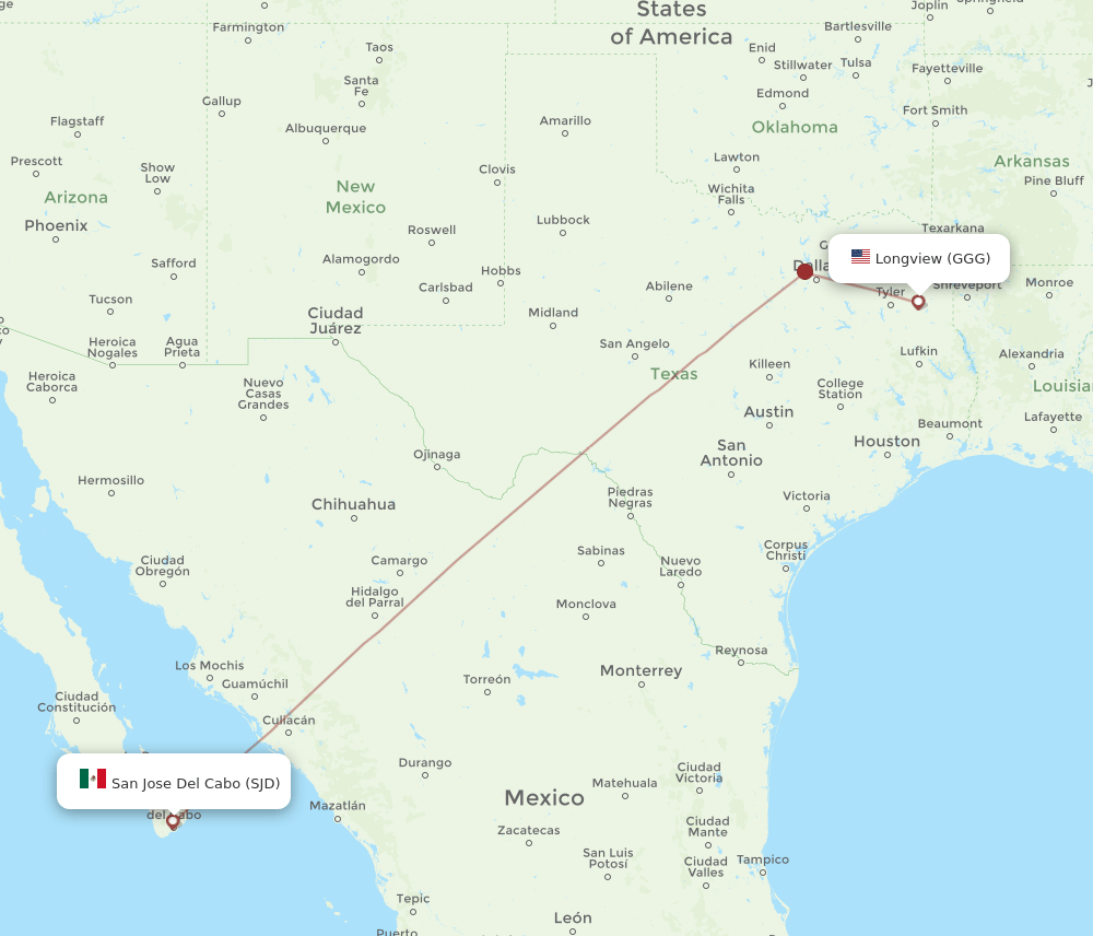 SJD-GGG flight routes