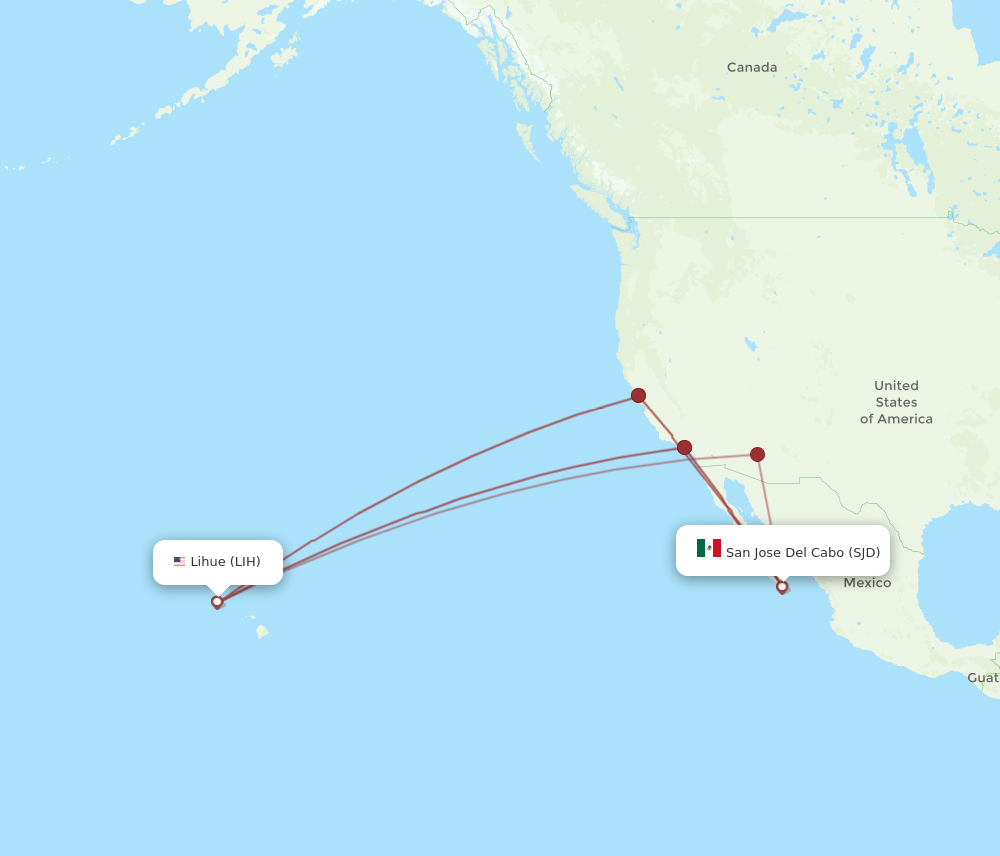 SJD-LIH flight routes
