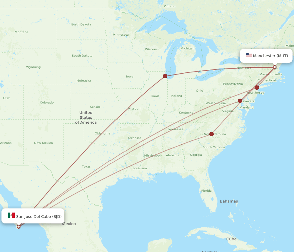 SJD-MHT flight routes