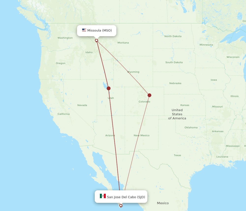 SJD-MSO flight routes