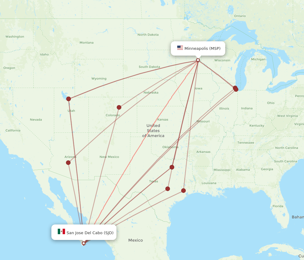 SJD-MSP flight routes