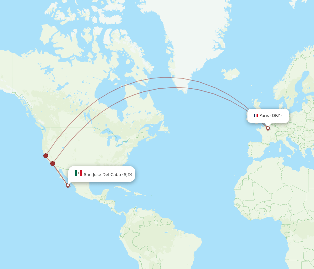 SJD-ORY flight routes