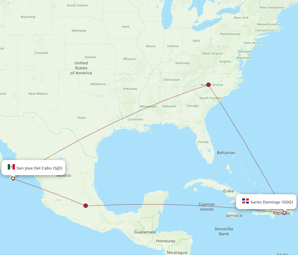 SJD-SDQ flight routes