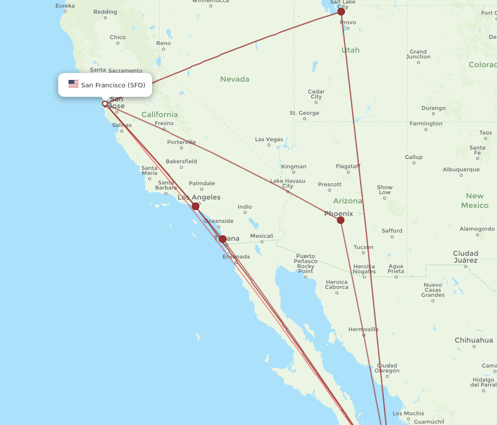 SJD-SFO flight routes