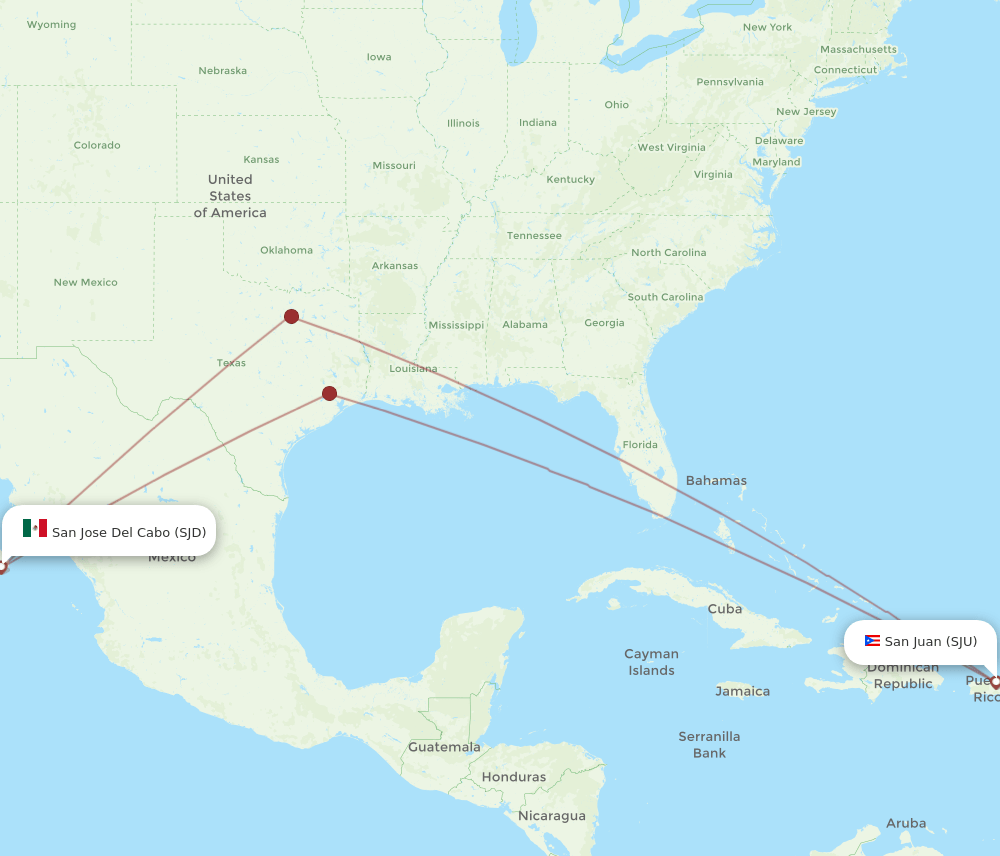 SJD-SJU flight routes