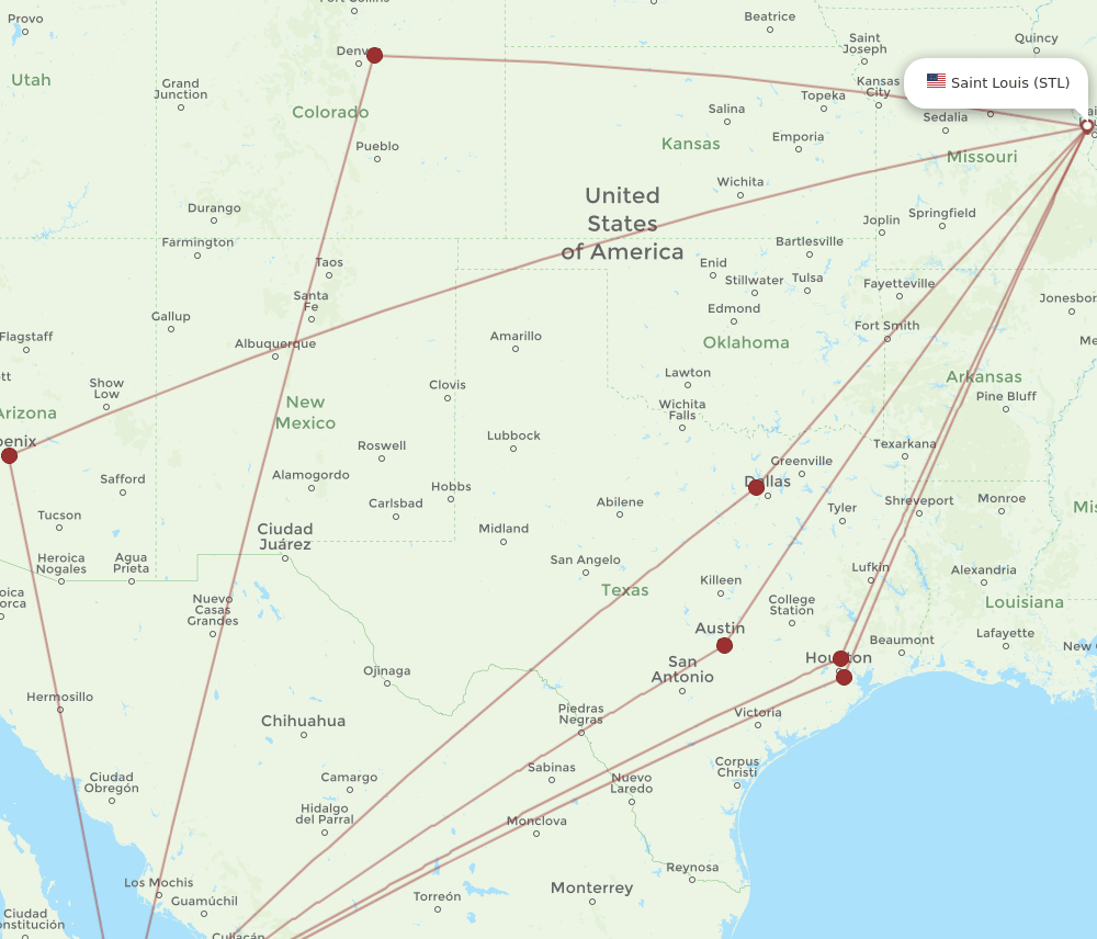 SJD-STL flight routes