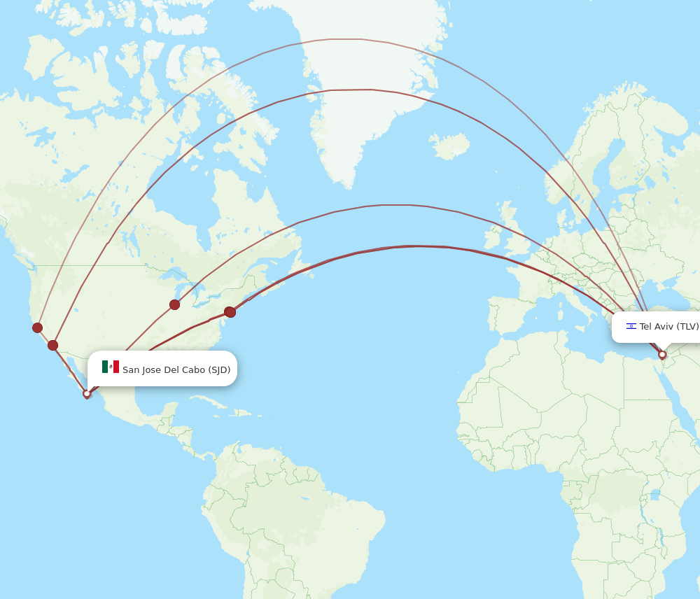 SJD-TLV flight routes