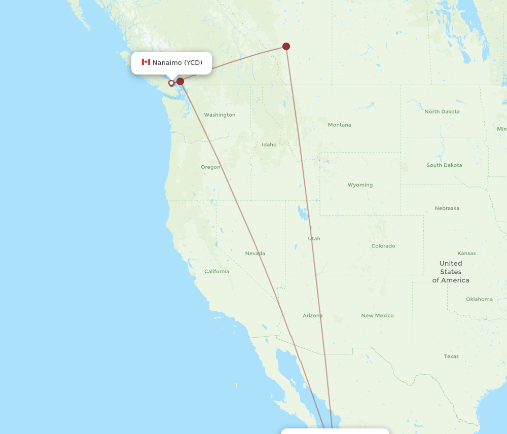 SJD-YCD flight routes