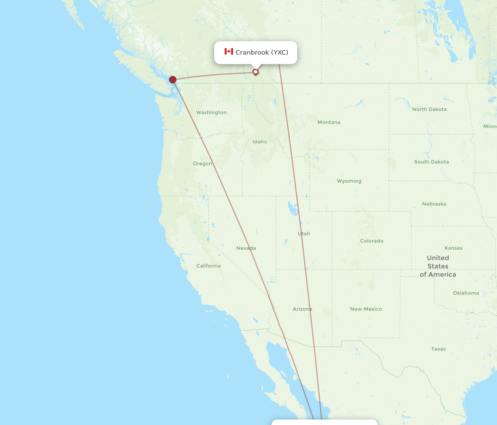 SJD-YXC flight routes