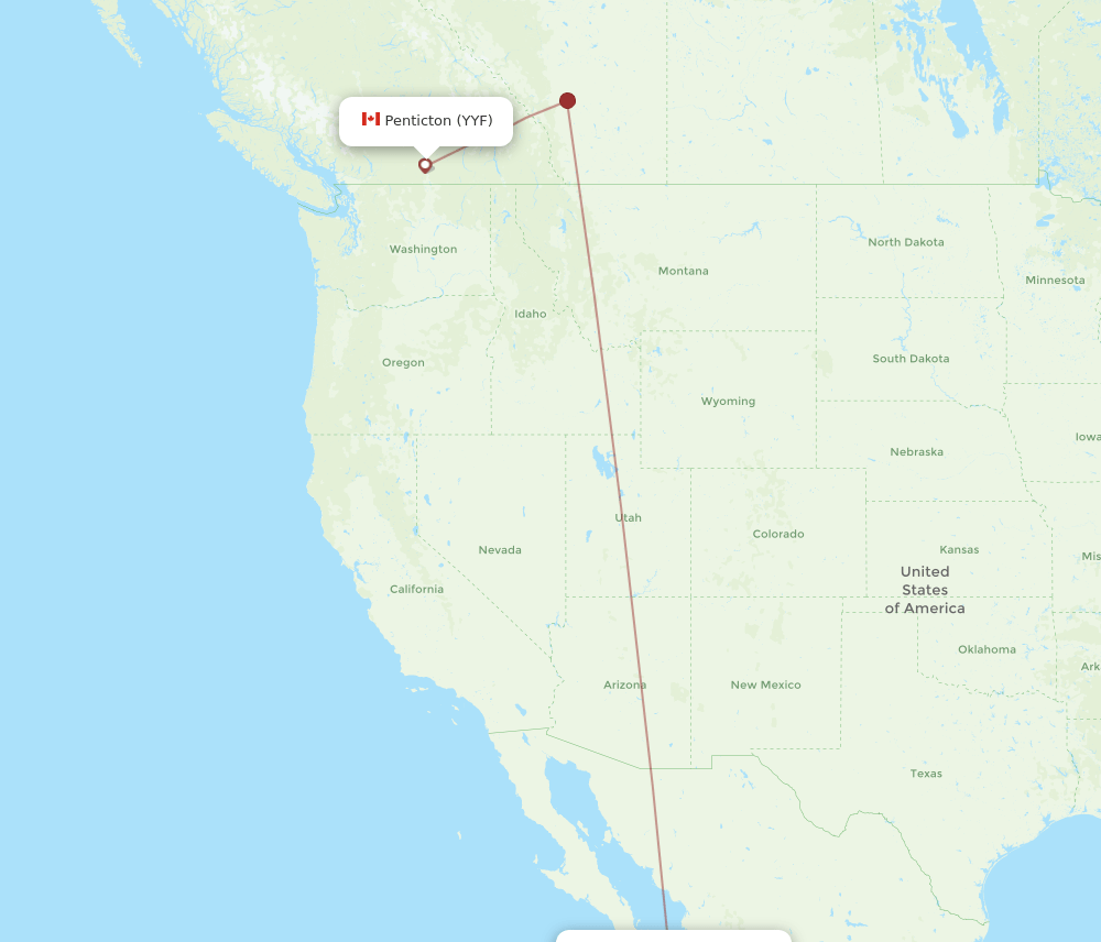 YYF to SJD flights and routes map
