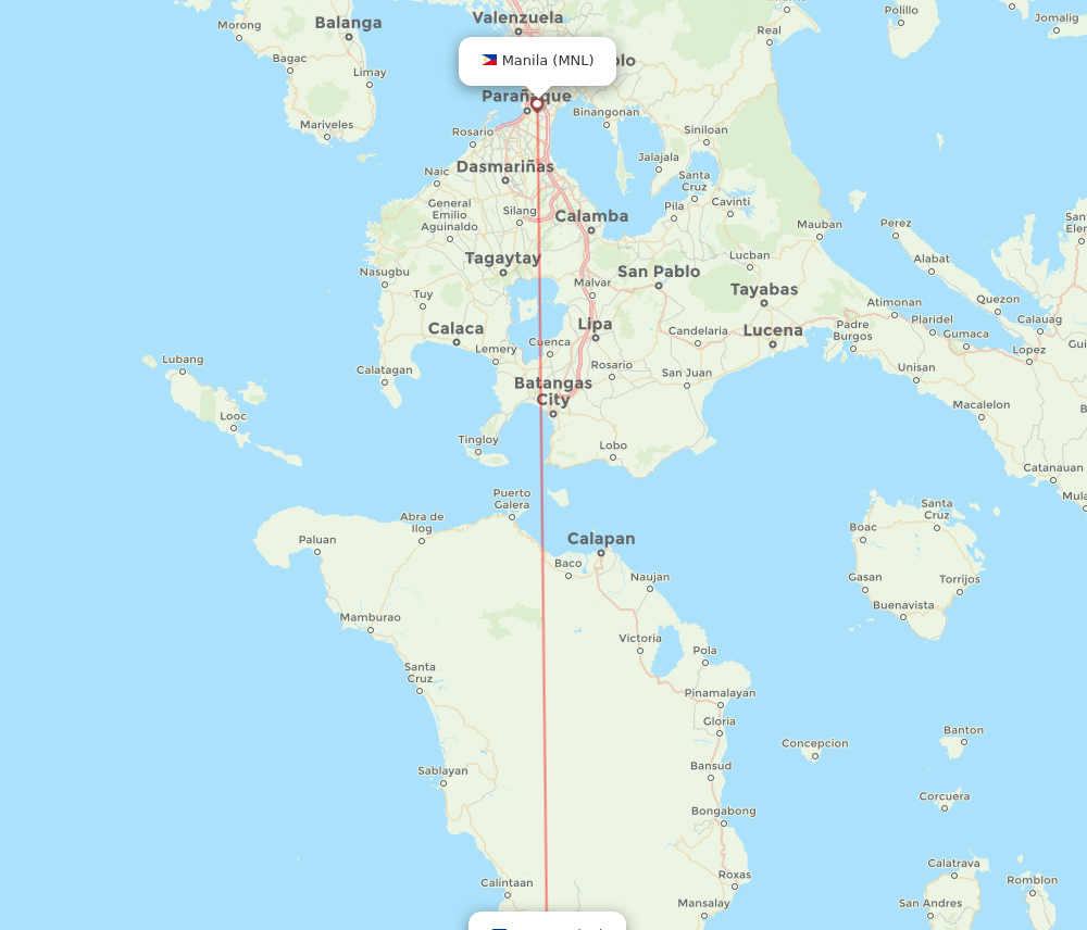 SJI to MNL flights and routes map