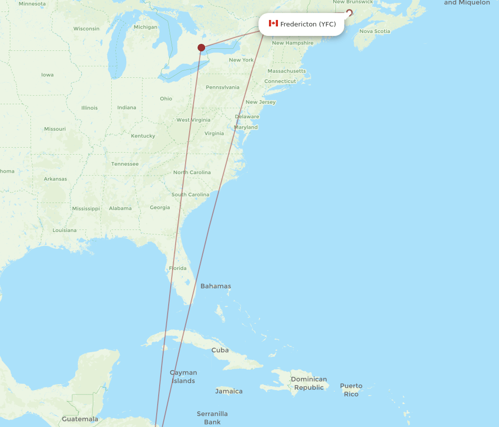 SJO-YFC flight routes