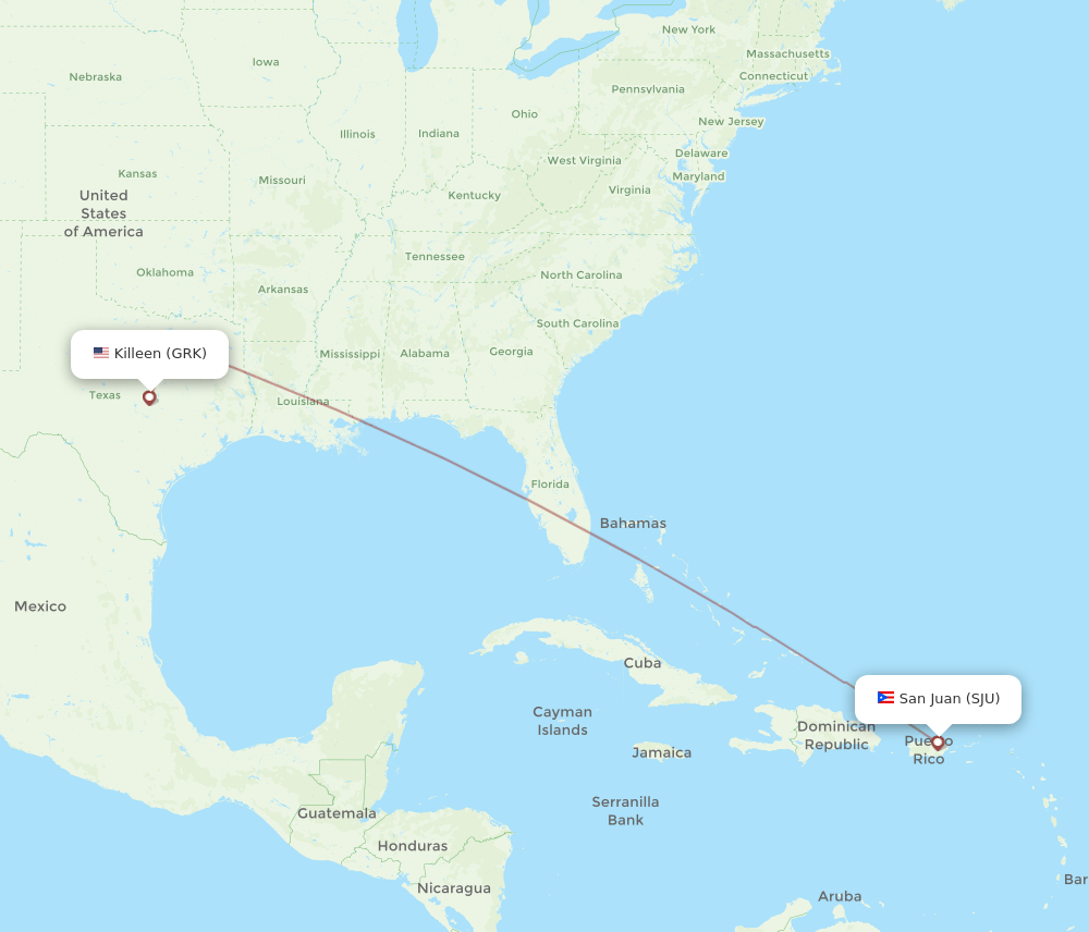 SJU-GRK flight routes