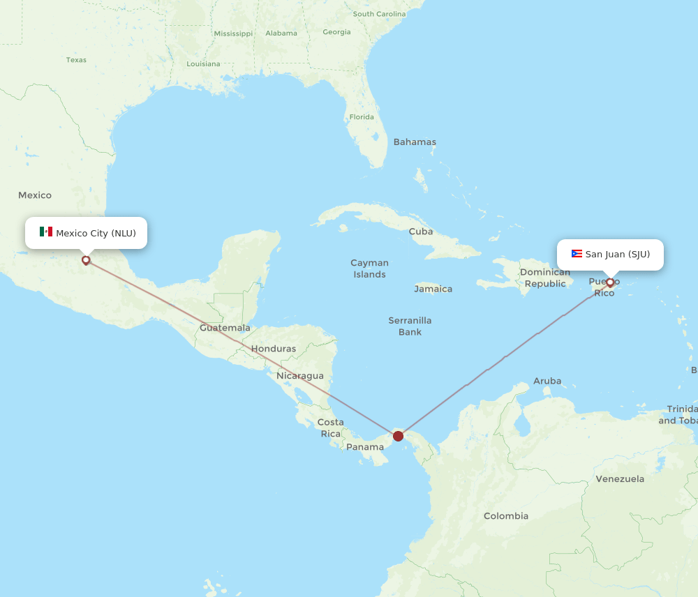 SJU-NLU flight routes