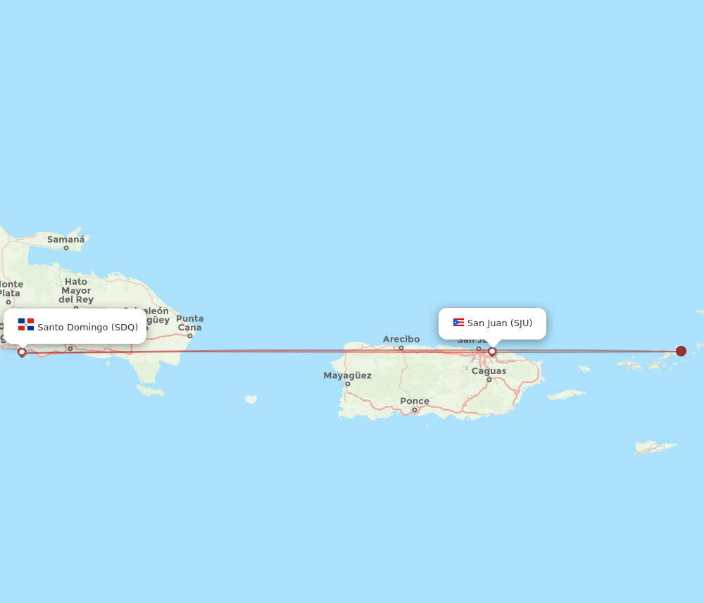 SJU-SDQ flight routes