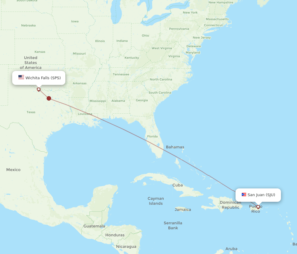 SJU-SPS flight routes