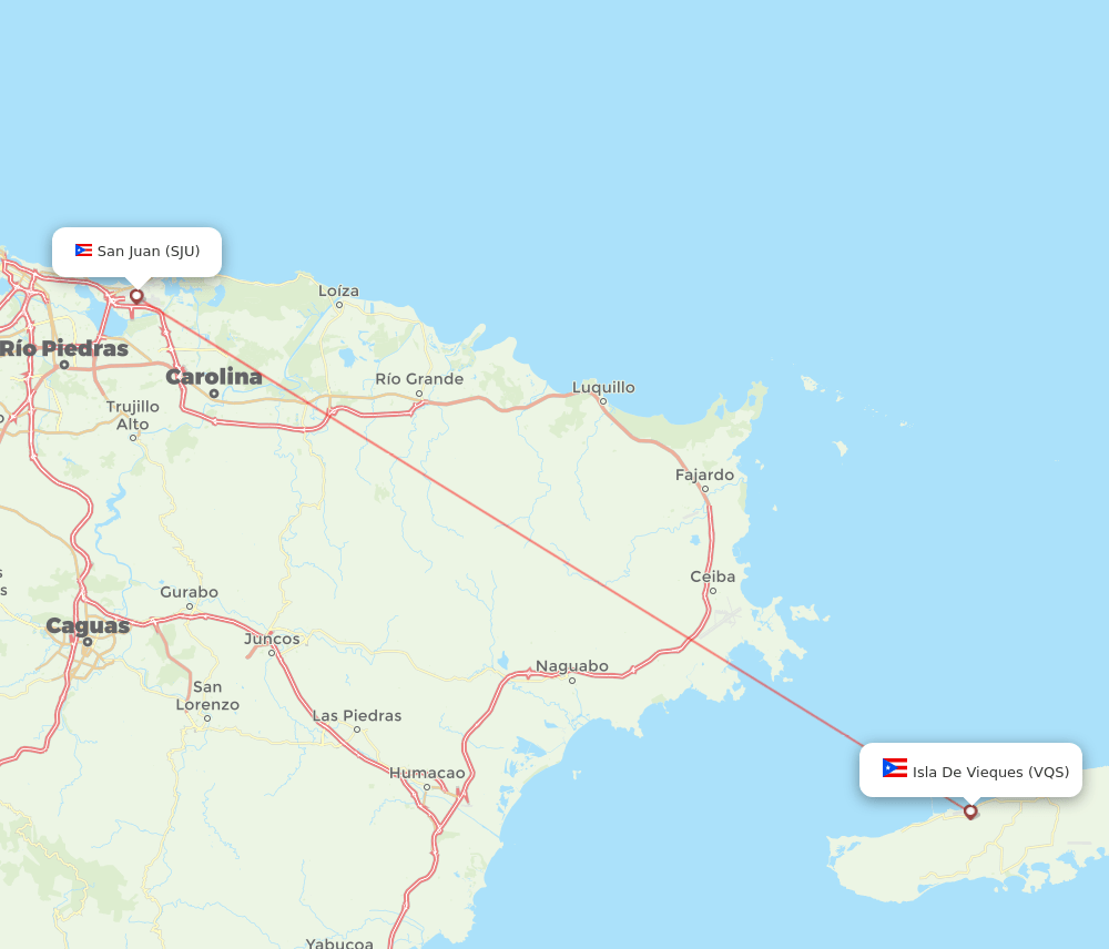 SJU-VQS flight routes