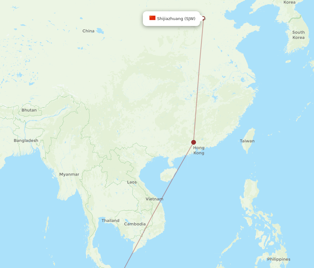 SJW-KUL flight routes
