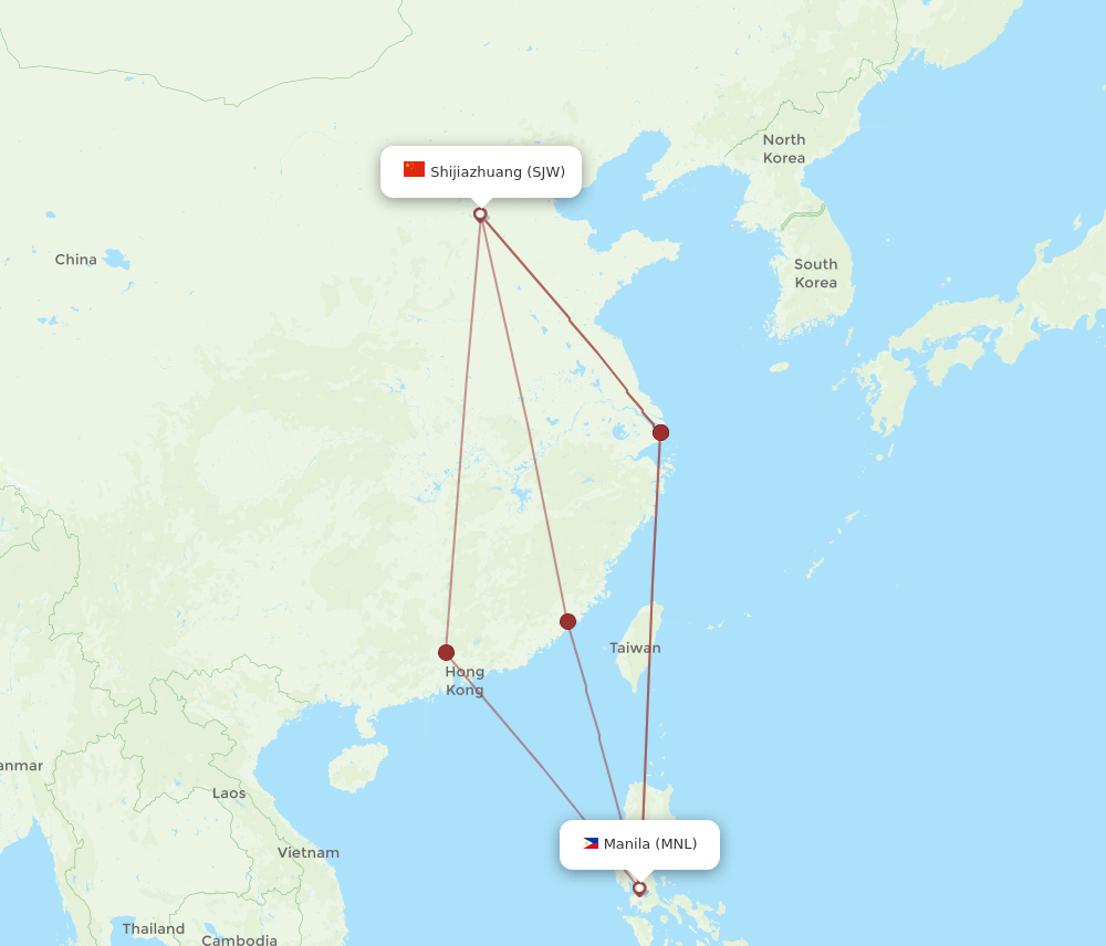 SJW-MNL flight routes