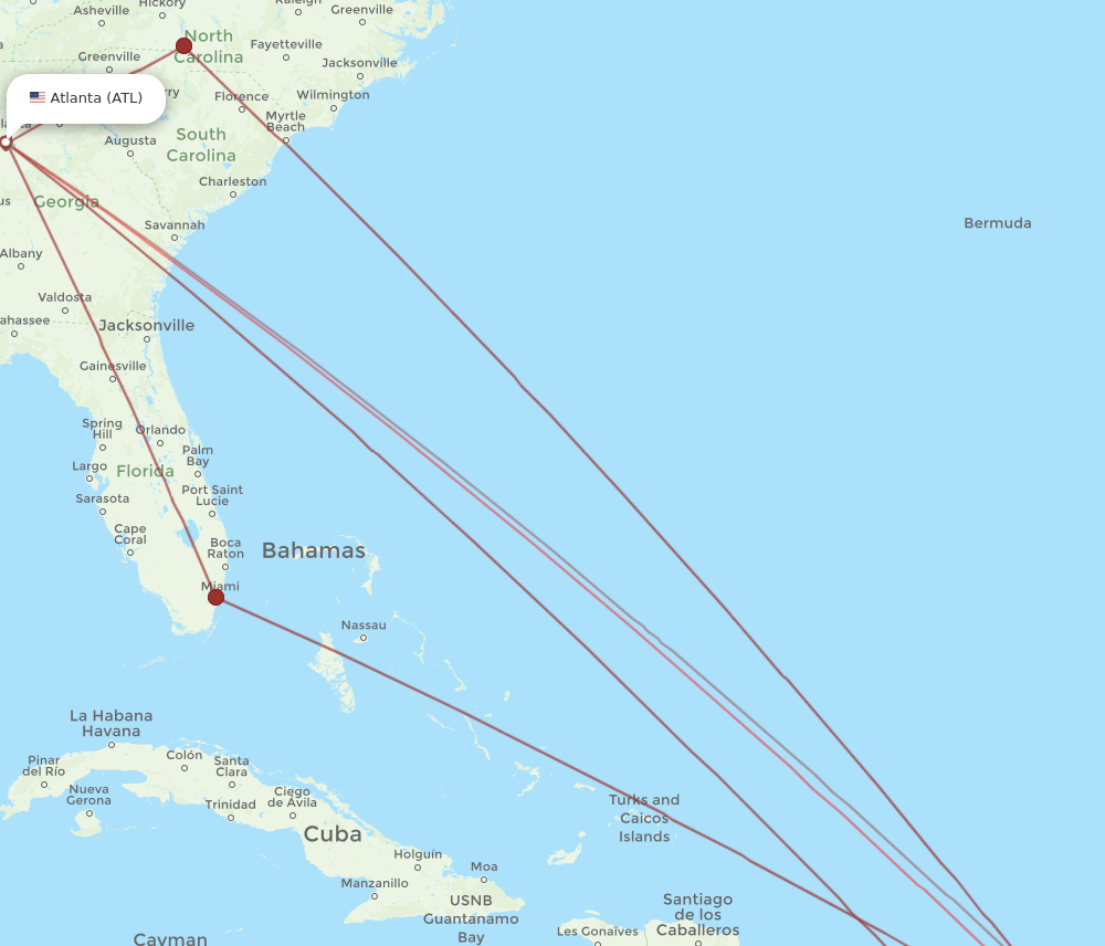 SKB-ATL flight routes