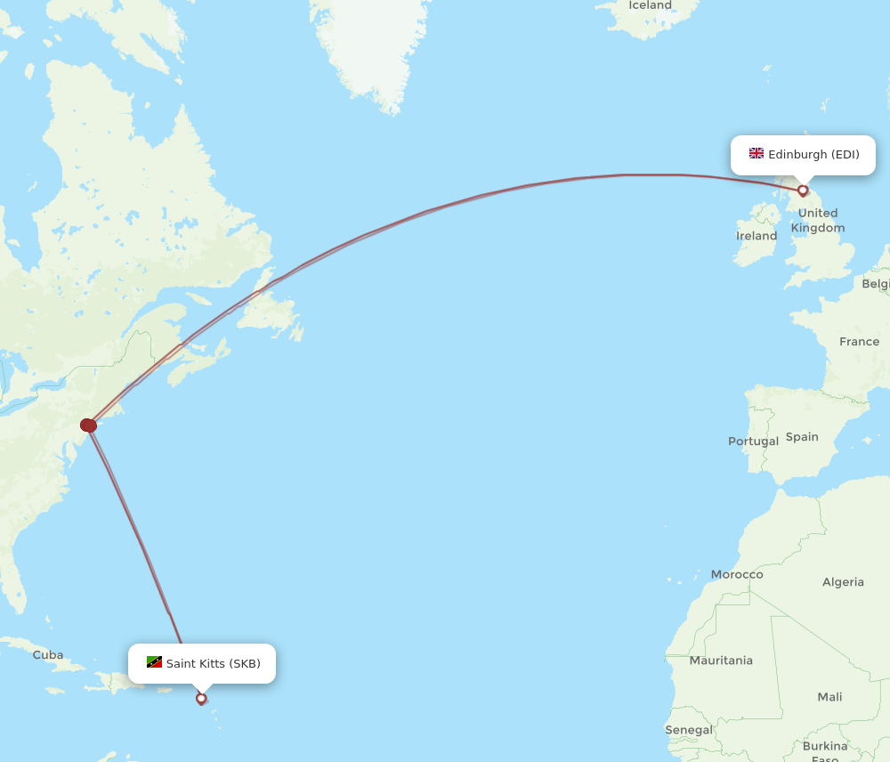 SKB-EDI flight routes