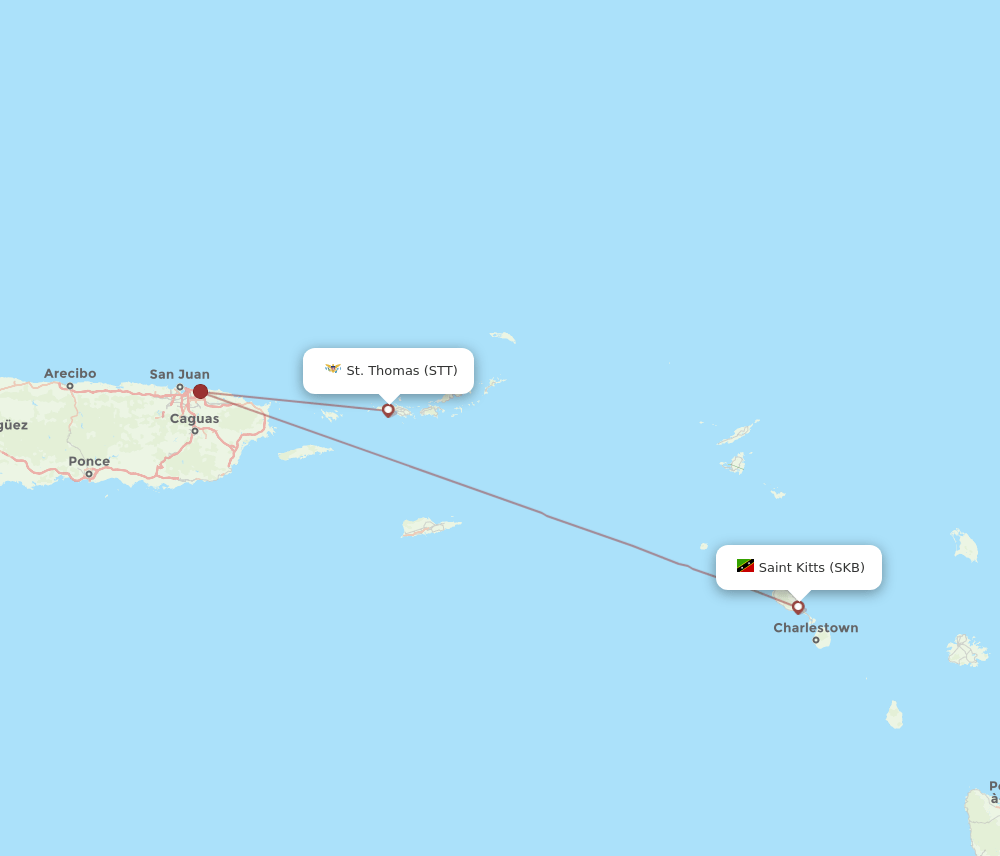 SKB-STT flight routes