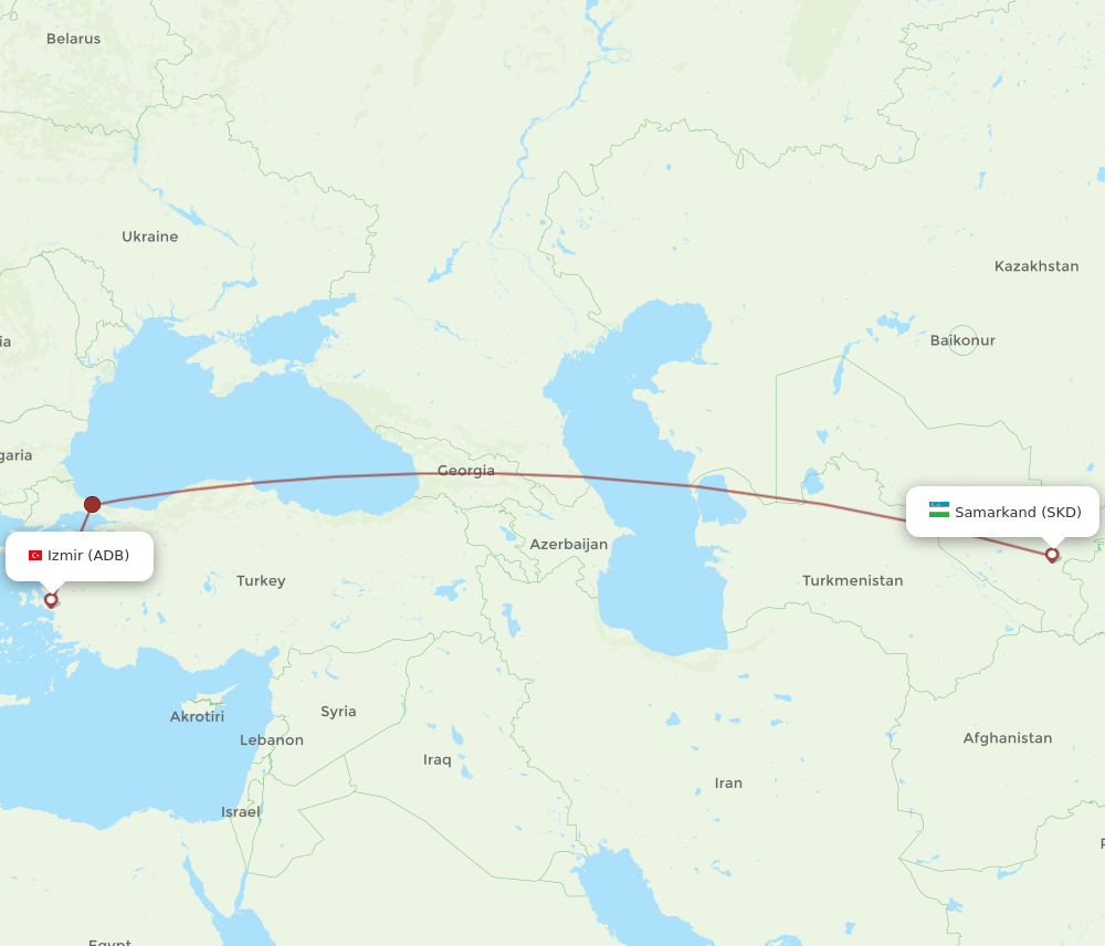 SKD-ADB flight routes