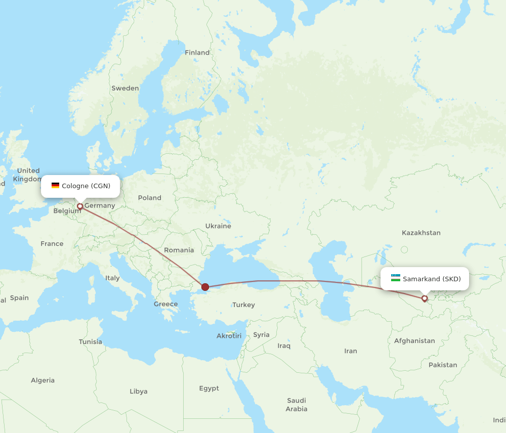 SKD-CGN flight routes