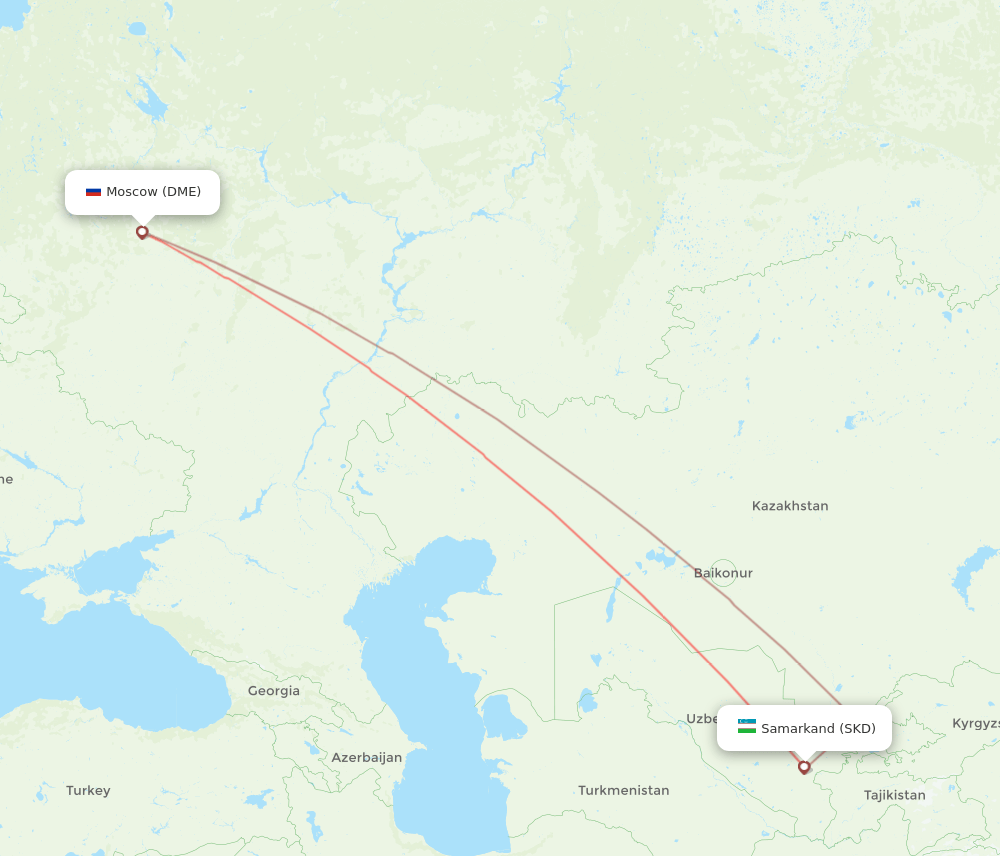 SKD-DME flight routes