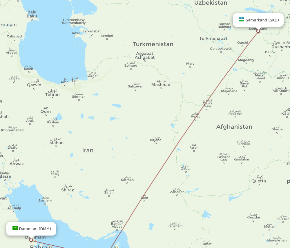 SKD-DMM flight routes