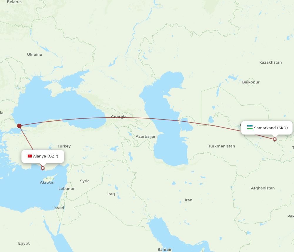 SKD-GZP flight routes