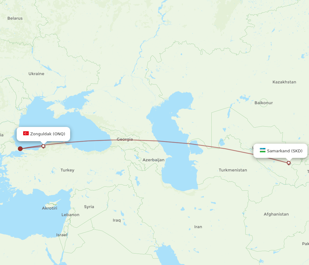 SKD-ONQ flight routes