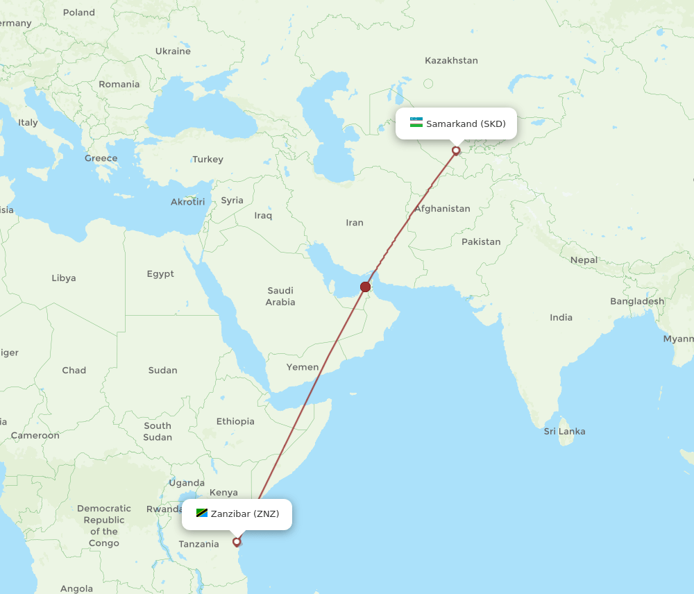 SKD-ZNZ flight routes