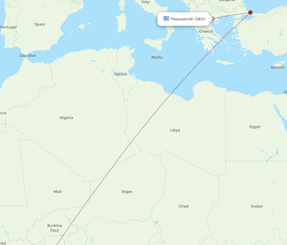 SKG-ABJ flight routes