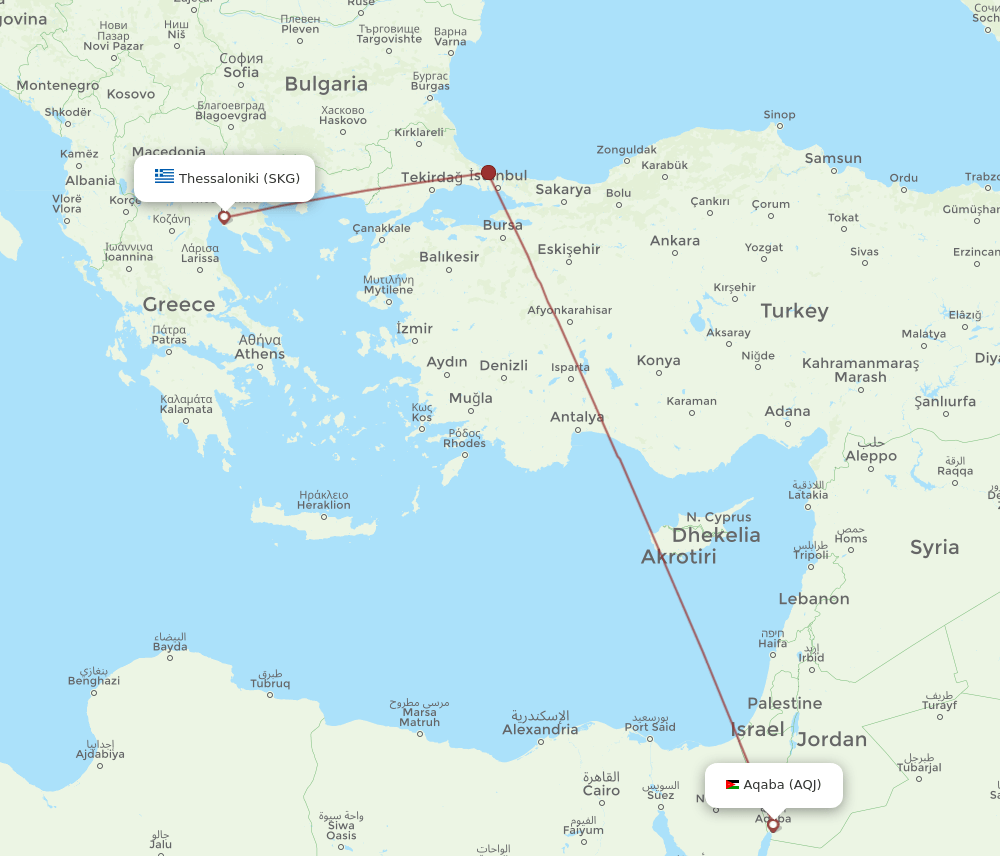 SKG-AQJ flight routes