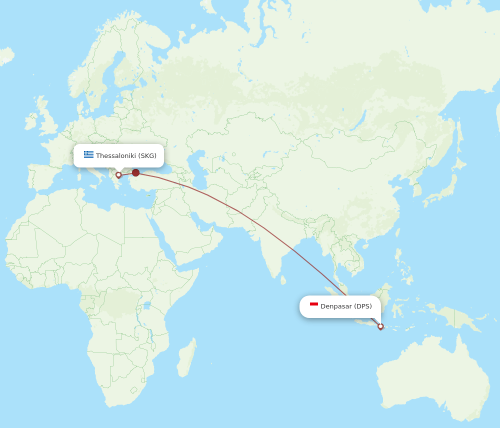 SKG-DPS flight routes