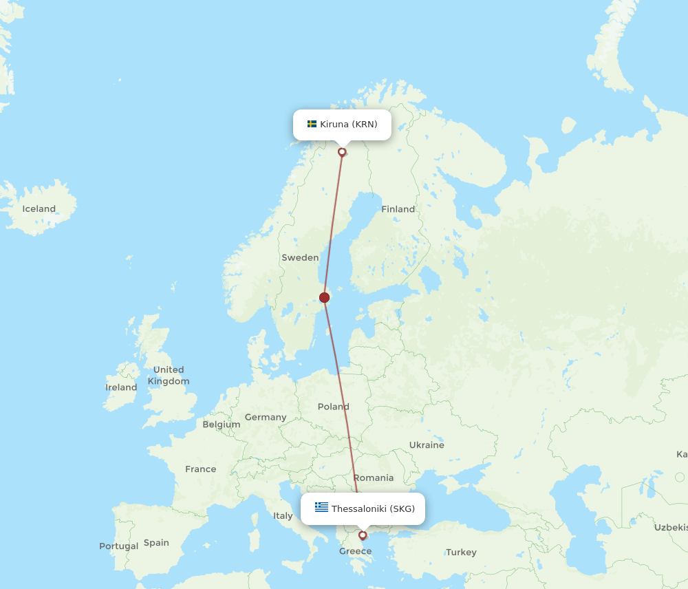 SKG-KRN flight routes