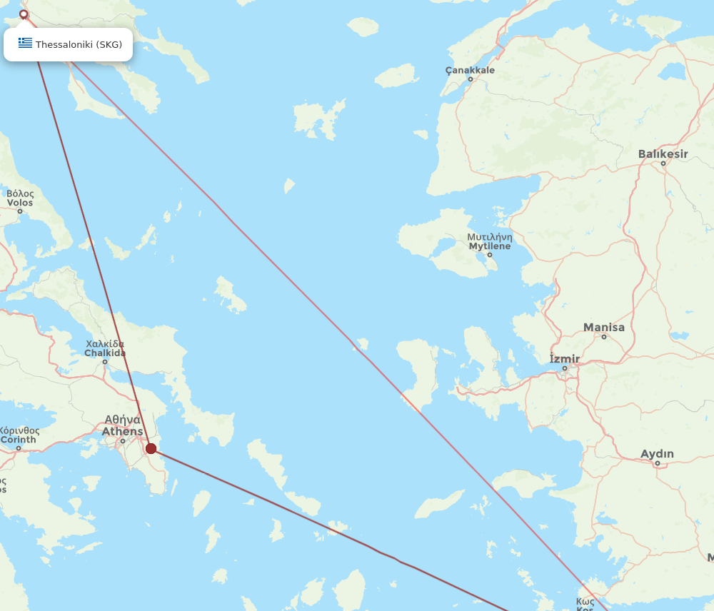 SKG-RHO flight routes