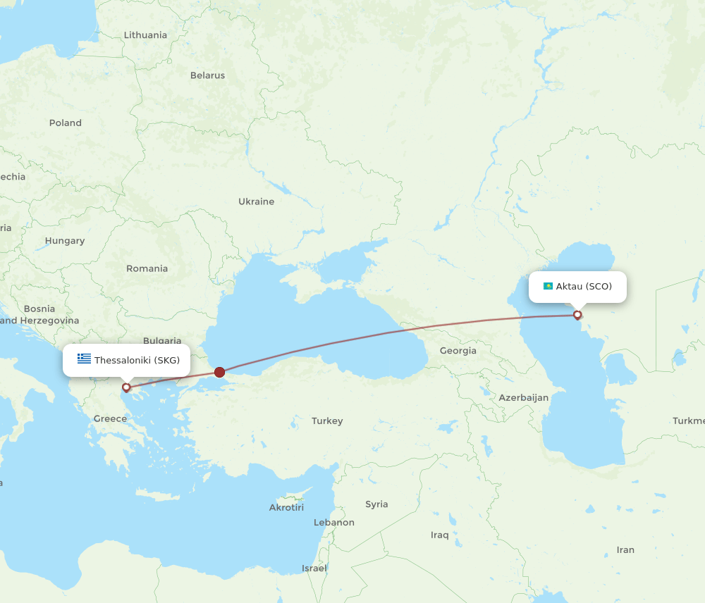 SKG-SCO flight routes