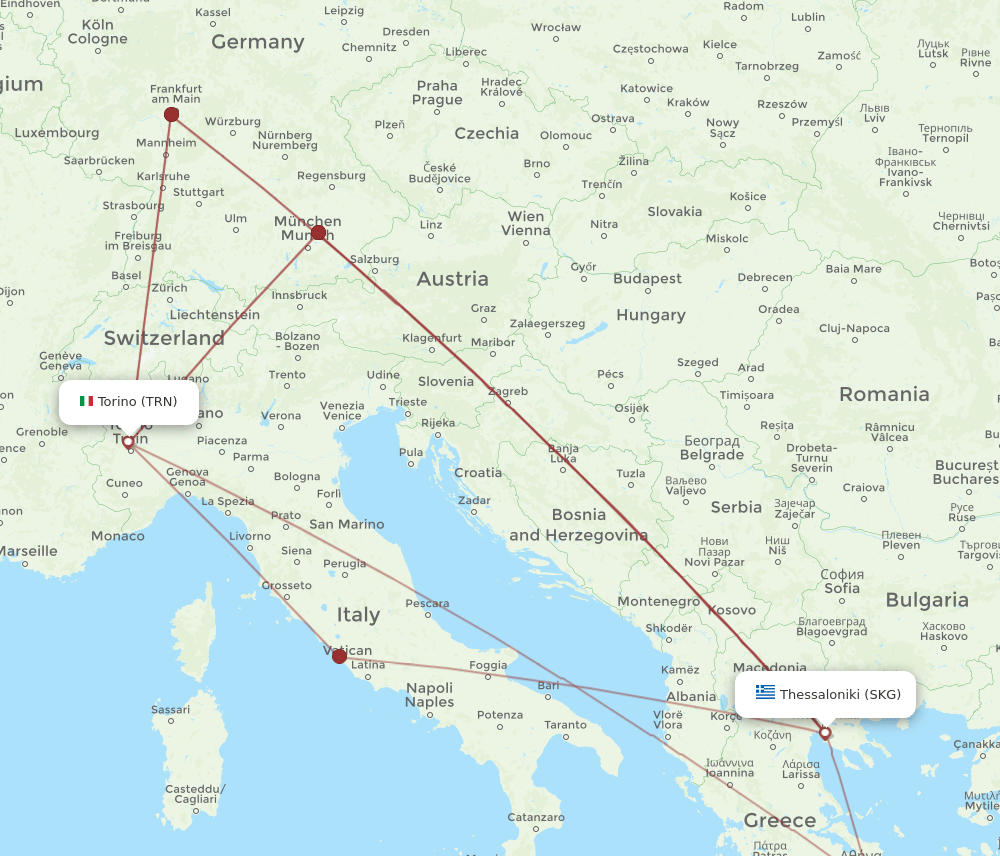 SKG-TRN flight routes