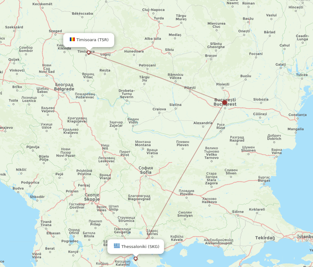 SKG-TSR flight routes