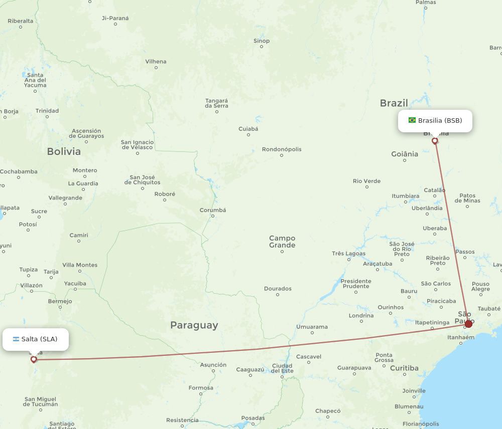 SLA-BSB flight routes