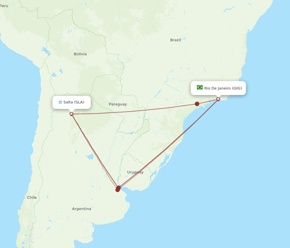 SLA-GIG flight routes